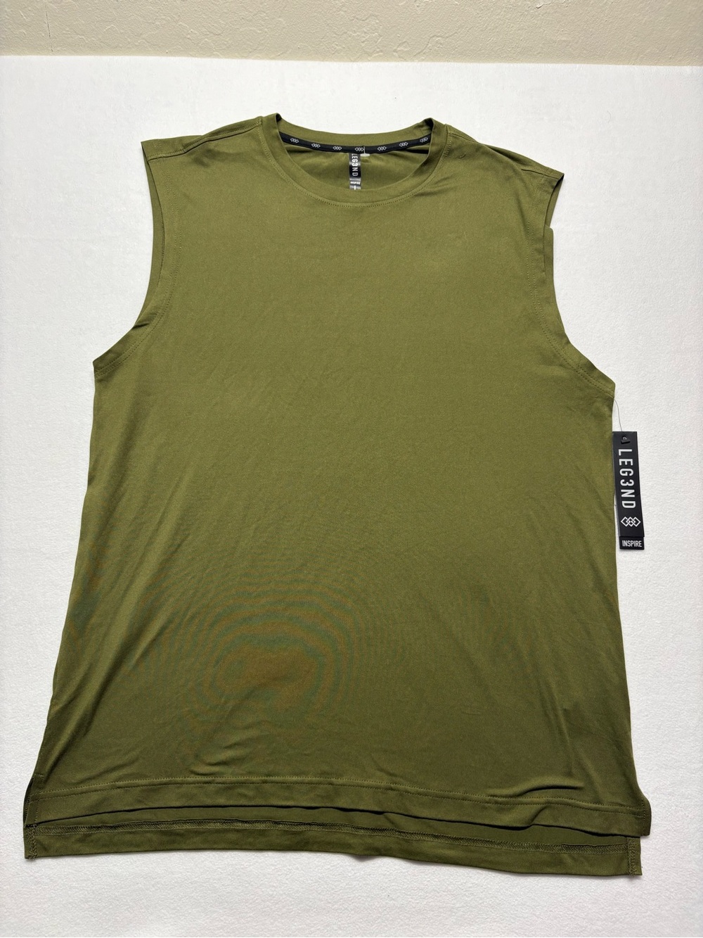 LEG3ND Olive Sleeveless Performance Tank